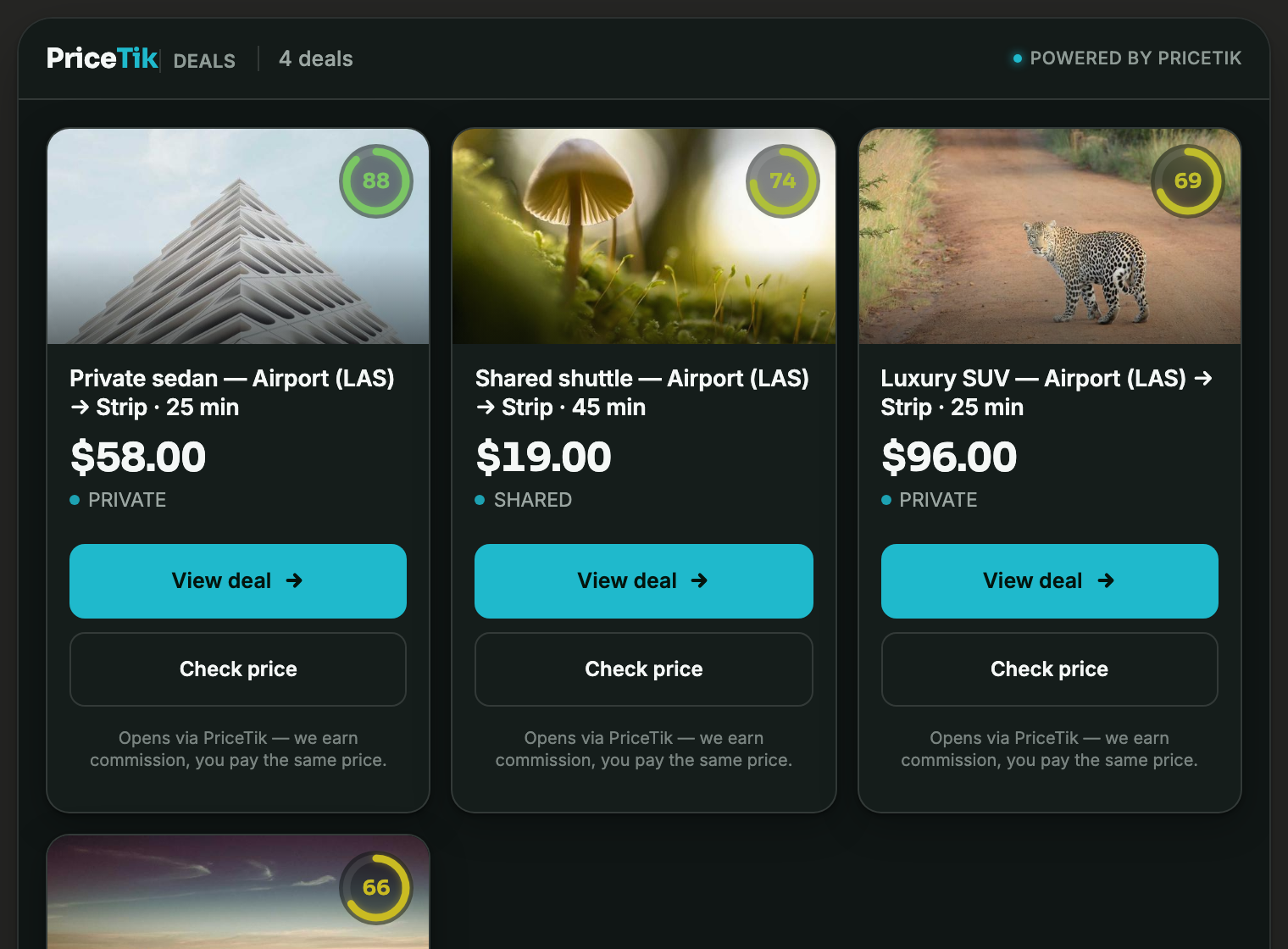 Preview of the deal-grid widget